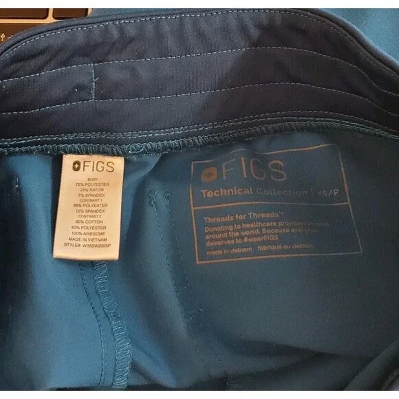 Lot of 4 Figs Zamora Jogger Scrub Pants XS Petite XS/P red coral blue teal - Picture 4 of 16